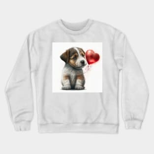 Valentines puppy dog - a Furr-fect valentine gift for your dog-loving pet lover Crewneck Sweatshirt